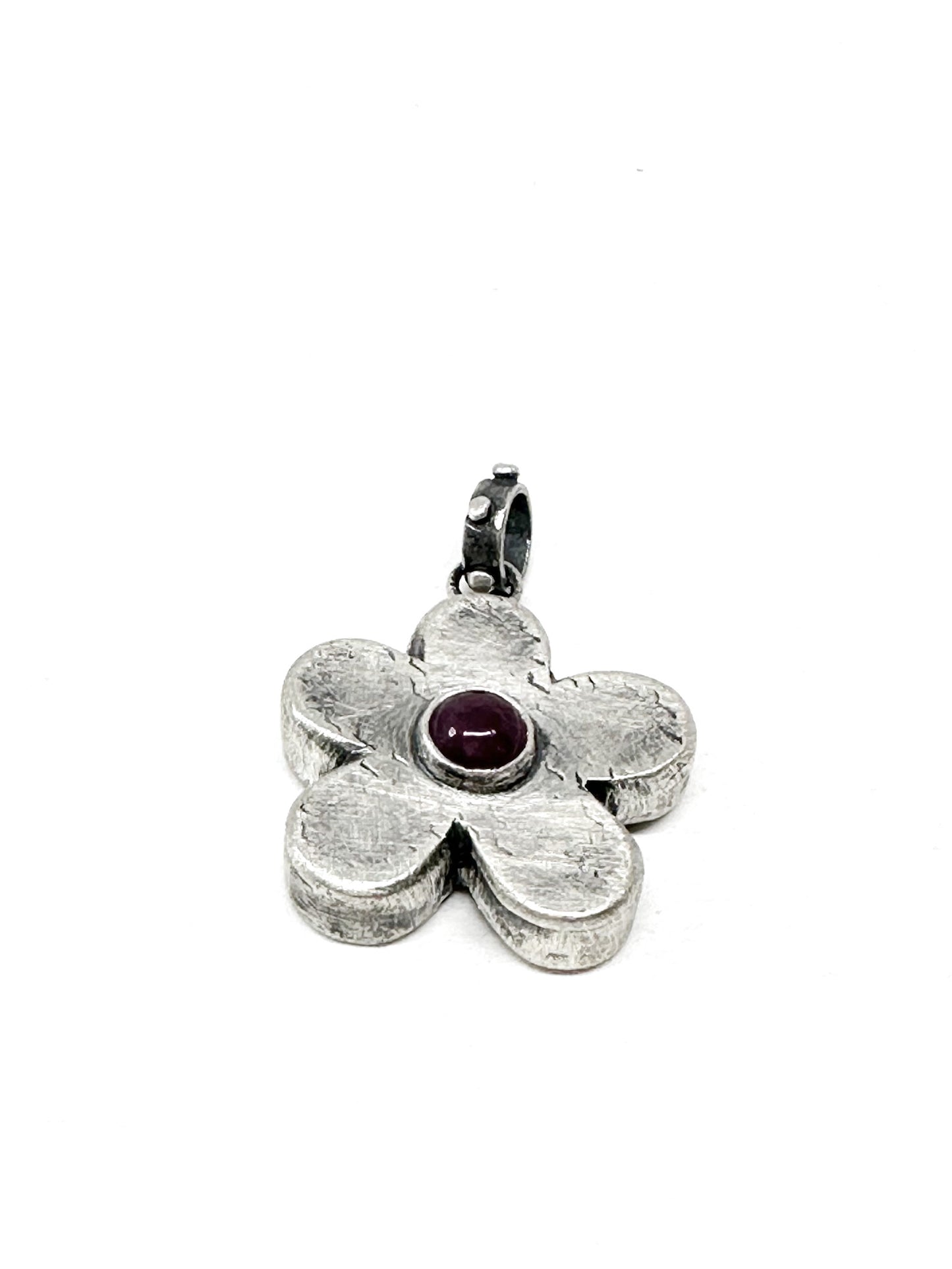 Sweet Ruby Flower Pendant