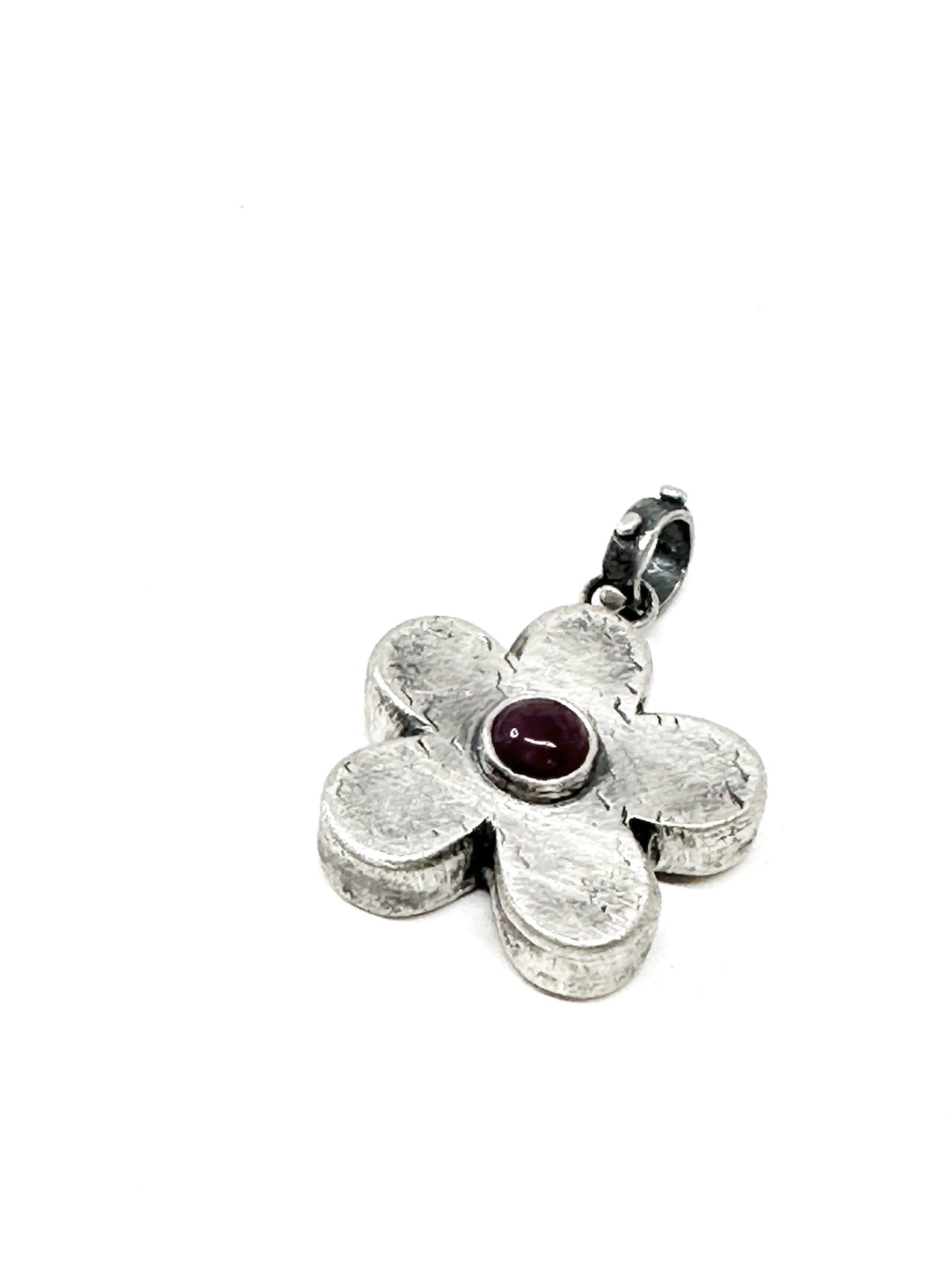 Sweet Ruby Flower Pendant
