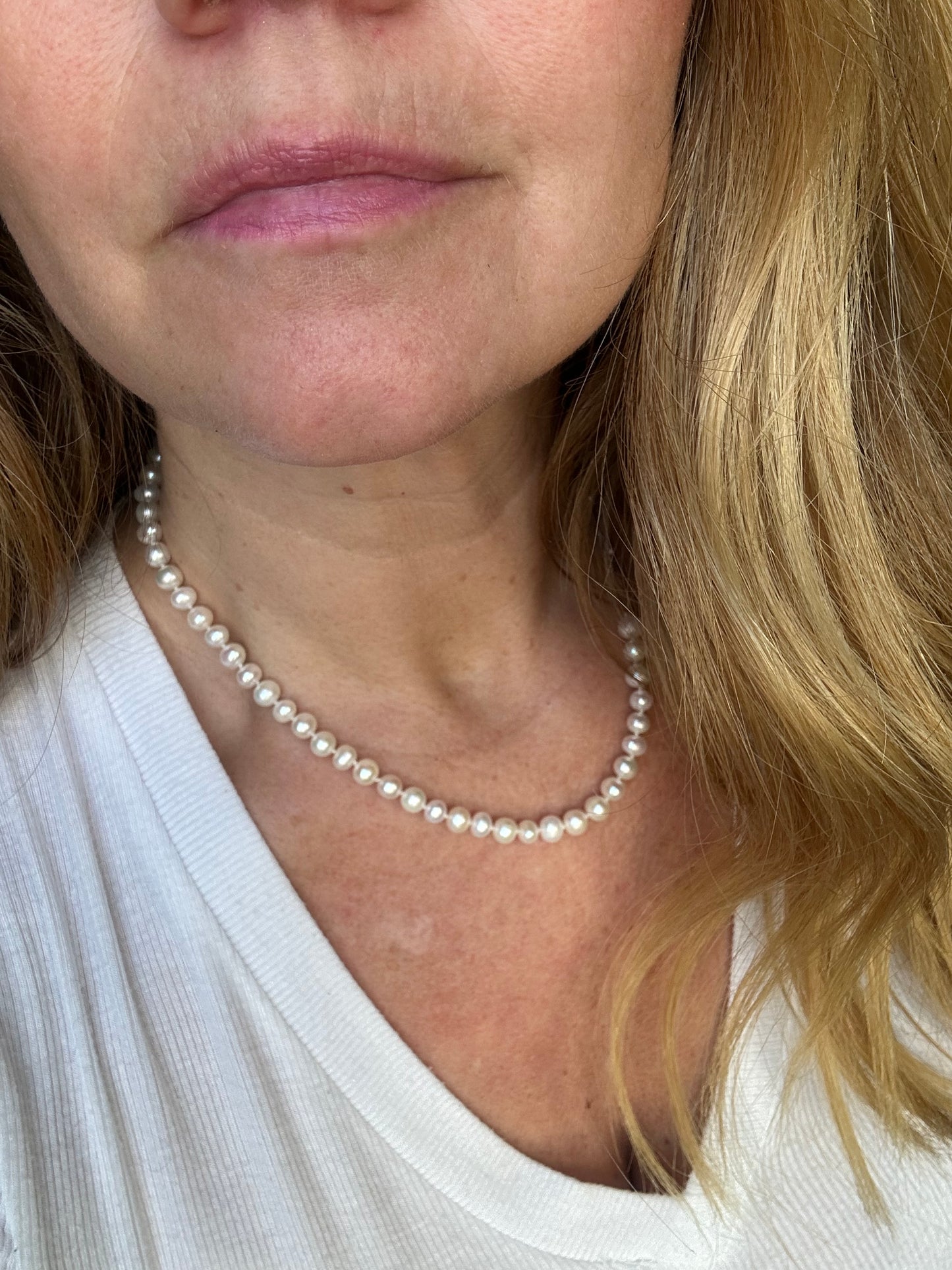 XF Bead Strand - Nugget Freshwater Pearls + Chain