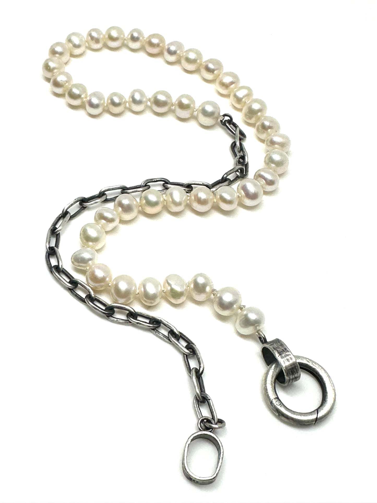 XF Bead Strand - Nugget Freshwater Pearls + Chain